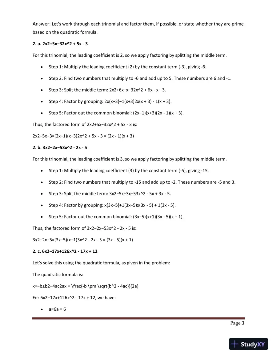 MA1210 College Assignment: Factoring Polynomials And Solving Rational Expressions Week 2 Lab, page 4