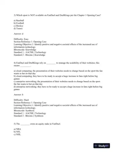 Introduction to Information Systems, 7th Edition Test Bank - Page 3 preview image