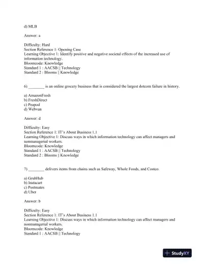 Introduction to Information Systems, 7th Edition Test Bank - Page 4 preview image
