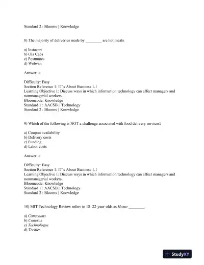 Introduction to Information Systems, 7th Edition Test Bank - Page 5 preview image
