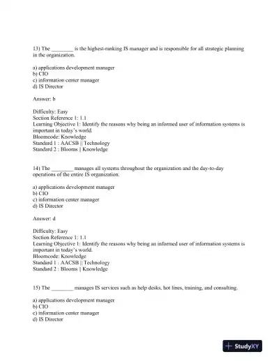 Introduction to Information Systems, 7th Edition Test Bank - Page 7 preview image