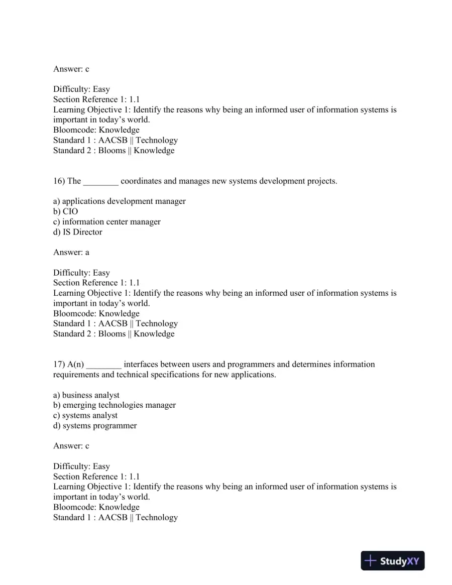Introduction to Information Systems, 7th Edition Test Bank, page 8