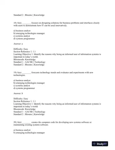 Introduction to Information Systems, 7th Edition Test Bank - Page 9 preview image