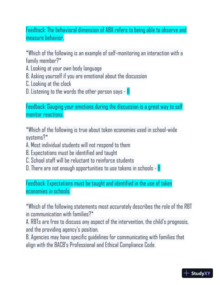 2023 QABA Mental Health Relias Training Exam With Answers (95 Solved Questions), page 10