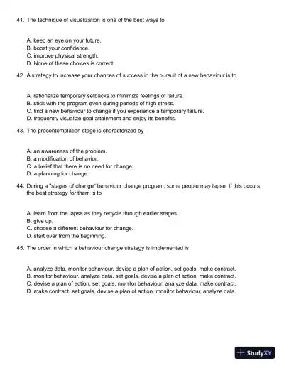 Core Concepts in Health, Canadian Edition Test Bank - Page 10 preview image