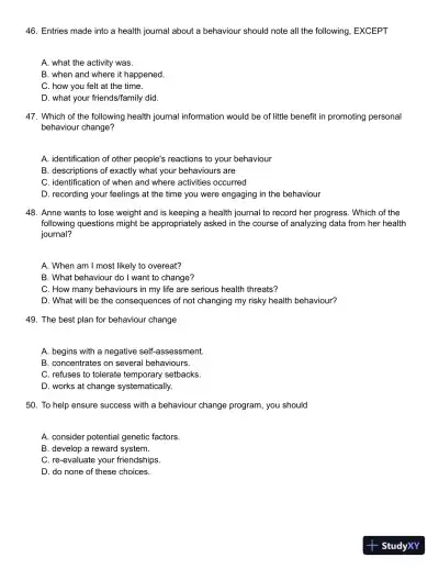 Core Concepts in Health, Canadian Edition Test Bank - Page 11 preview image