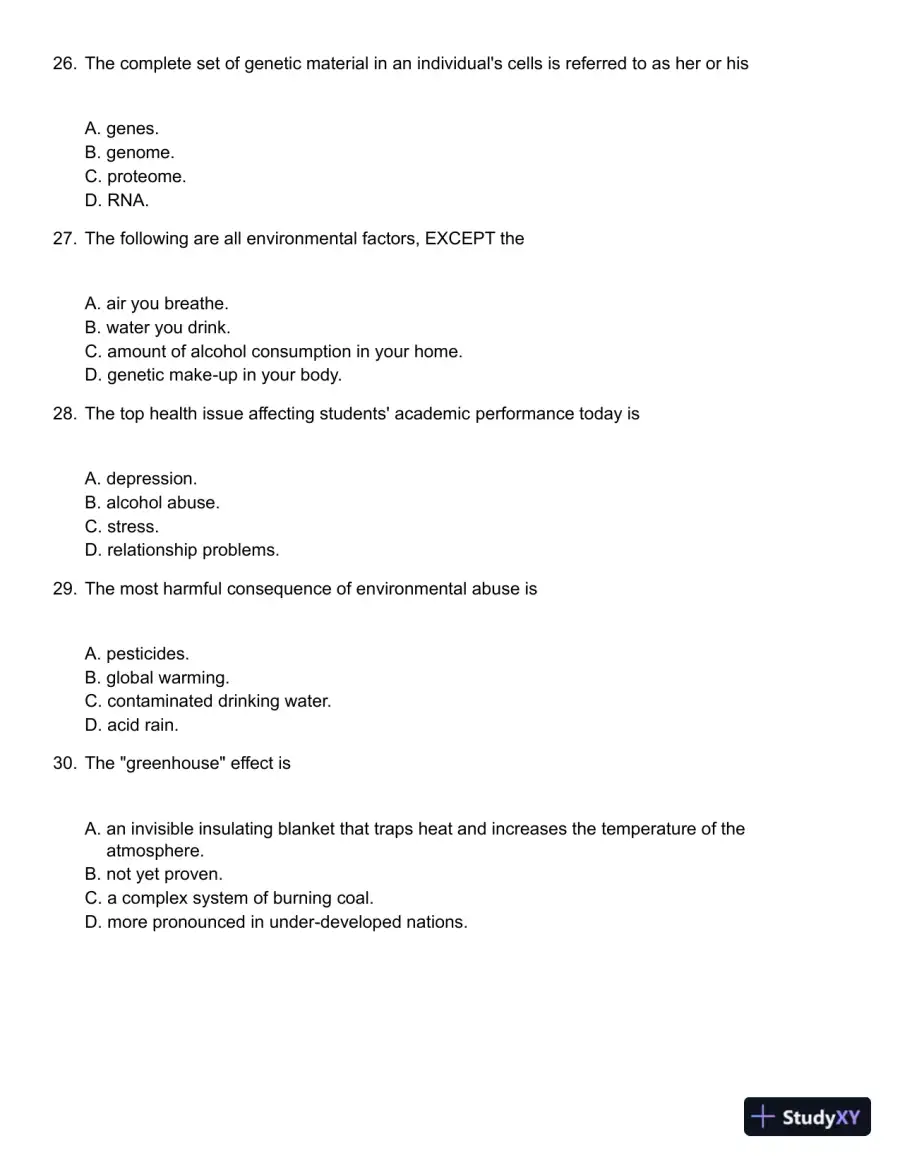 Core Concepts in Health, Canadian Edition Test Bank, page 7