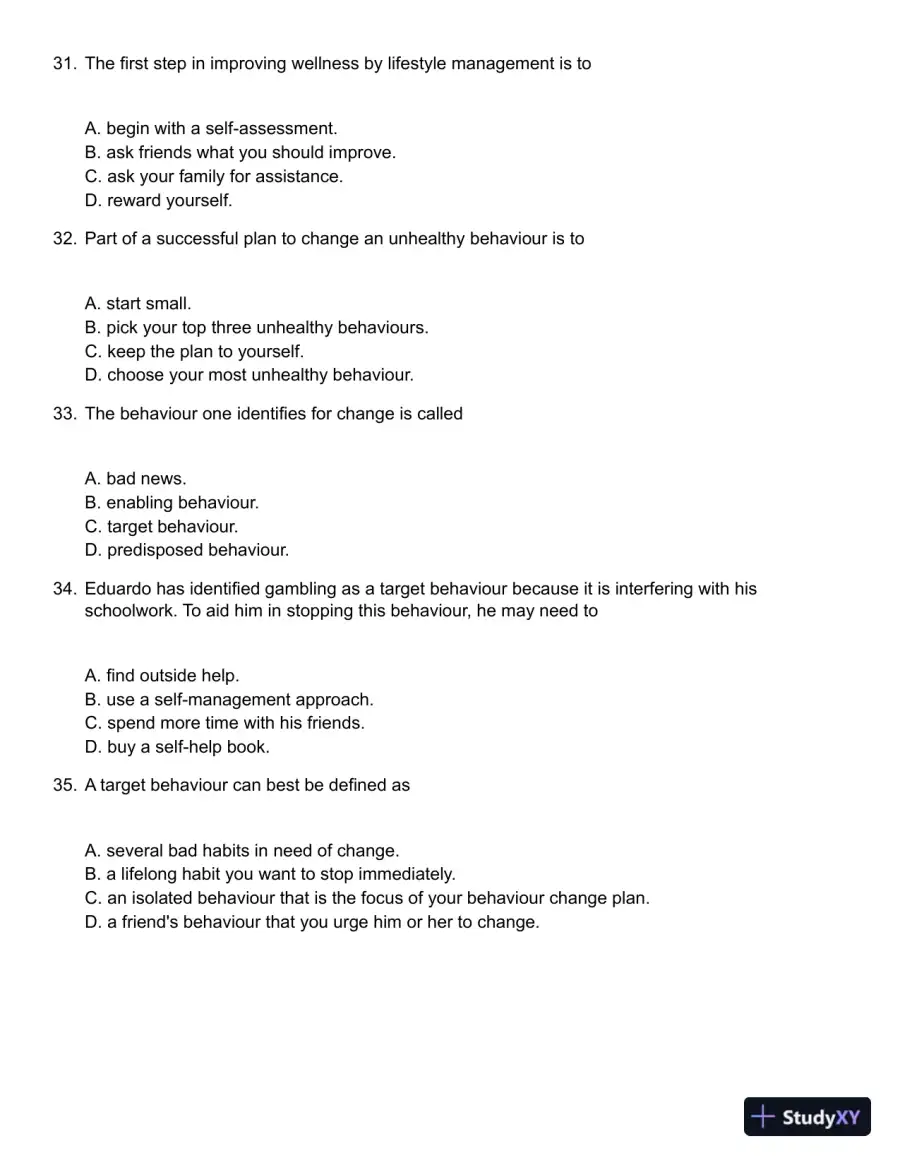 Core Concepts in Health, Canadian Edition Test Bank, page 8