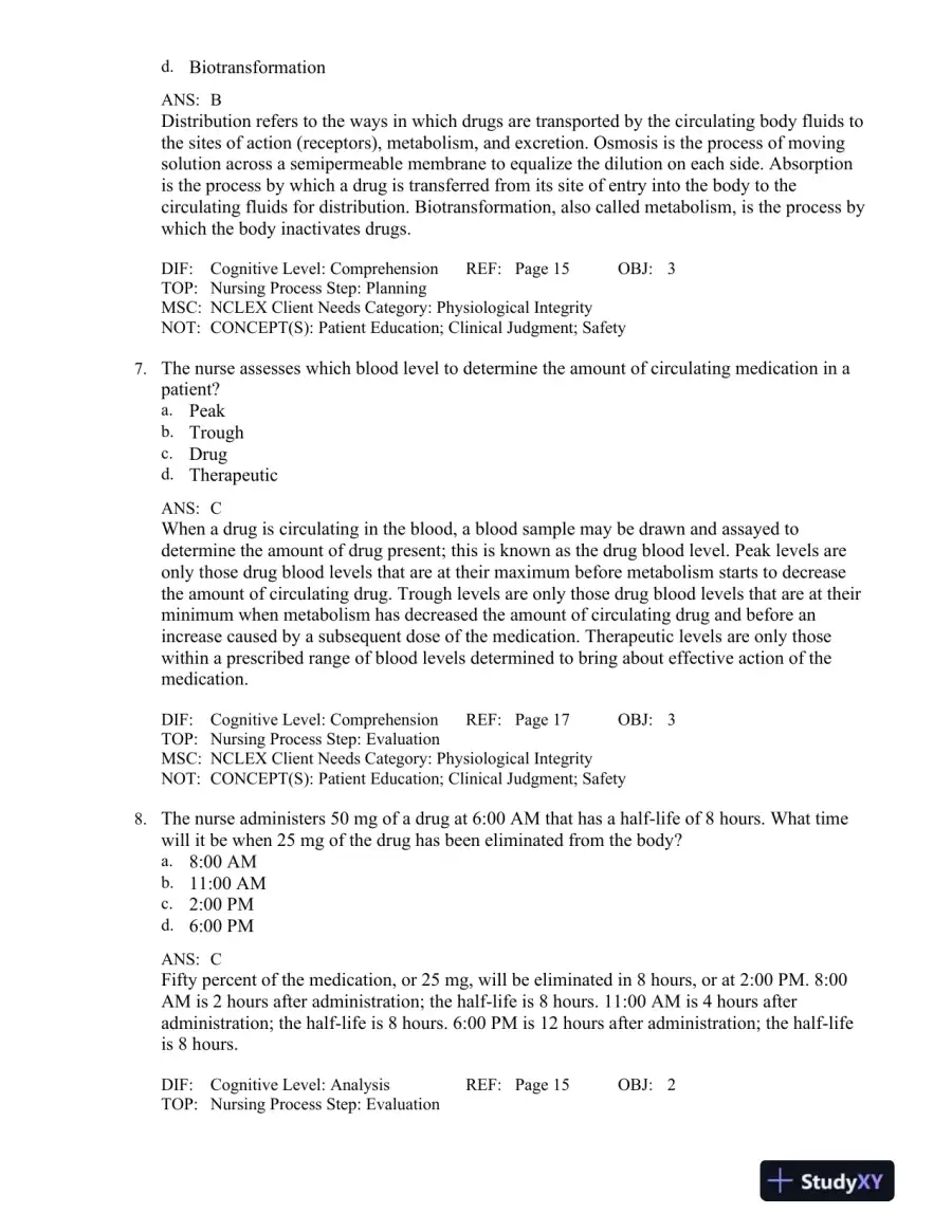 Basic Pharmacology for Nurses 17th Edition Test Bank, page 10