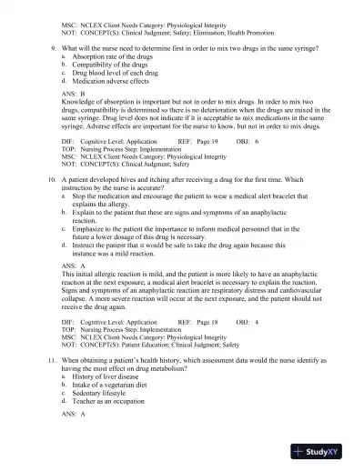Basic Pharmacology for Nurses 17th Edition Test Bank - Page 11 preview image