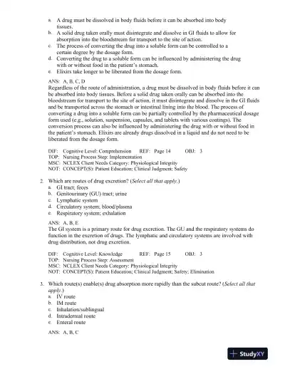 Basic Pharmacology for Nurses 17th Edition Test Bank - Page 13 preview image