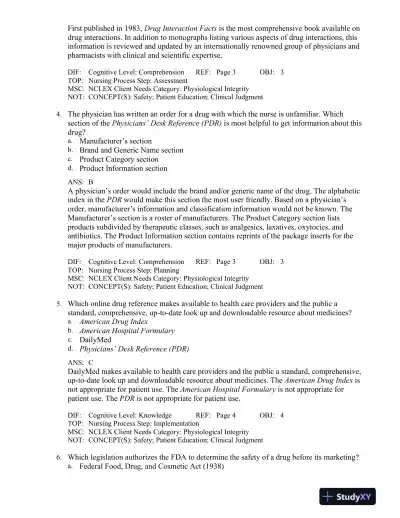 Basic Pharmacology for Nurses 17th Edition Test Bank - Page 3 preview image