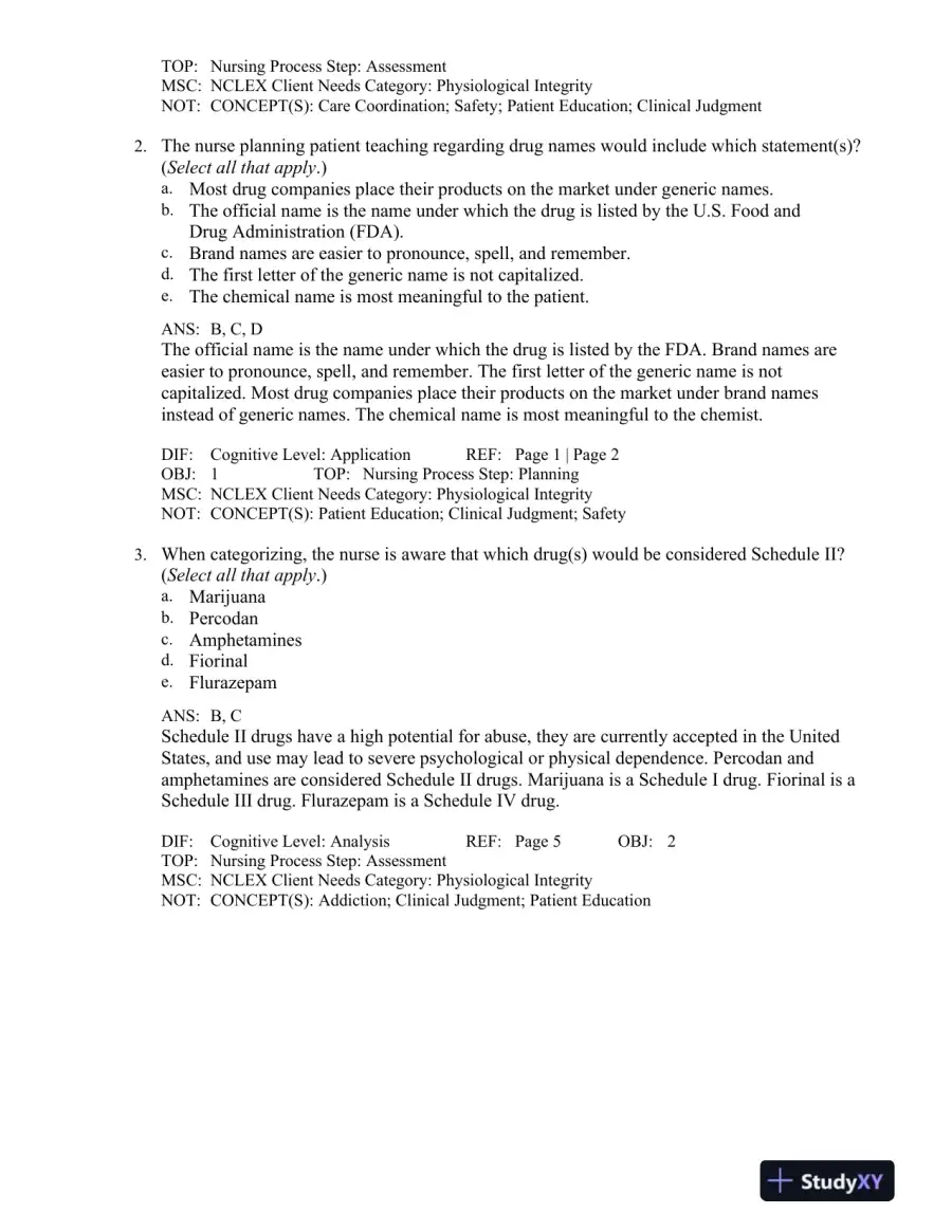 Basic Pharmacology for Nurses 17th Edition Test Bank, page 7