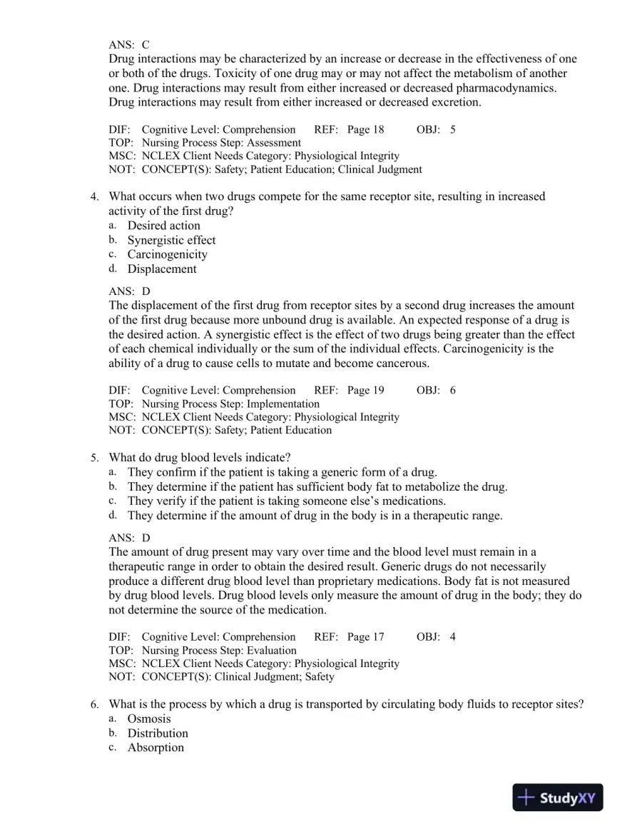 Basic Pharmacology for Nurses 17th Edition Test Bank, page 9