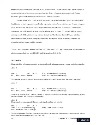 MKTG, 10th Edition Solution Manual - Page 13 preview image