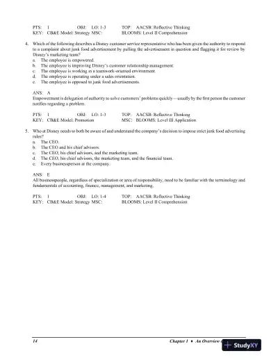 MKTG, 10th Edition Solution Manual - Page 15 preview image