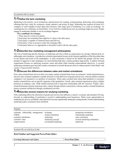 MKTG, 10th Edition Solution Manual - Page 3 preview image