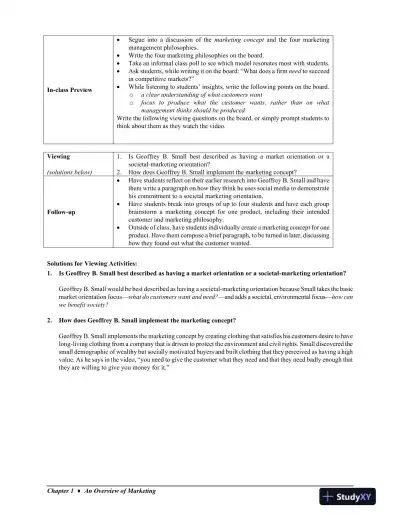 MKTG, 10th Edition Solution Manual - Page 6 preview image