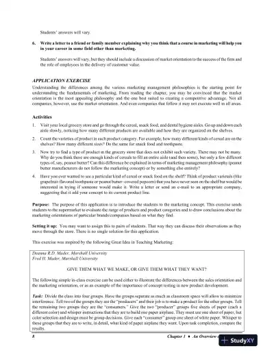 MKTG, 10th Edition Solution Manual - Page 9 preview image