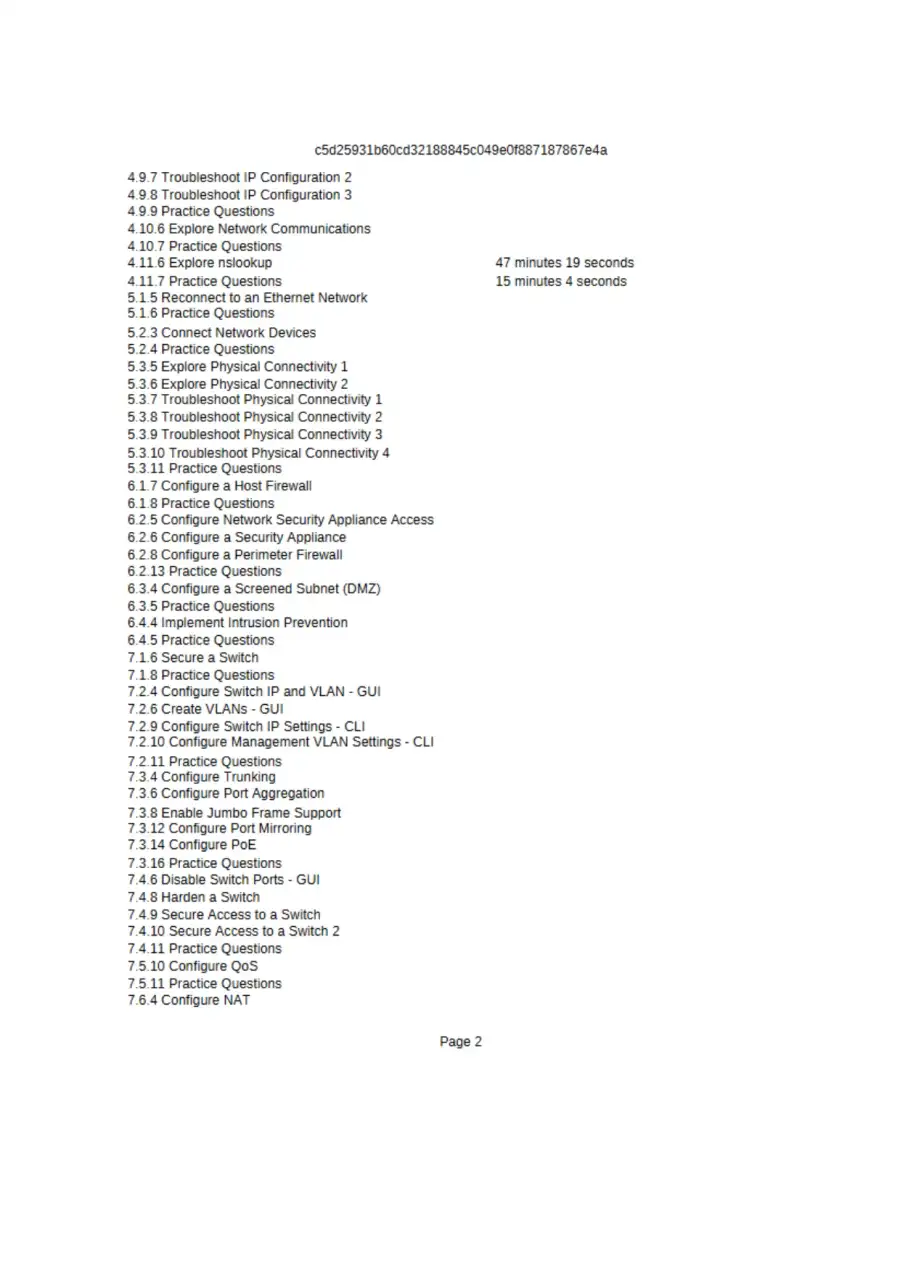 Network Configuration and Troubleshooting Practice, page 2