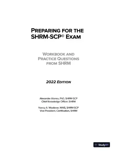 Preparing for the SHRM-SCP� Exam: Workbook and Practice Questions from SHRM, 2022 Edition (2022) - Page 4 preview image