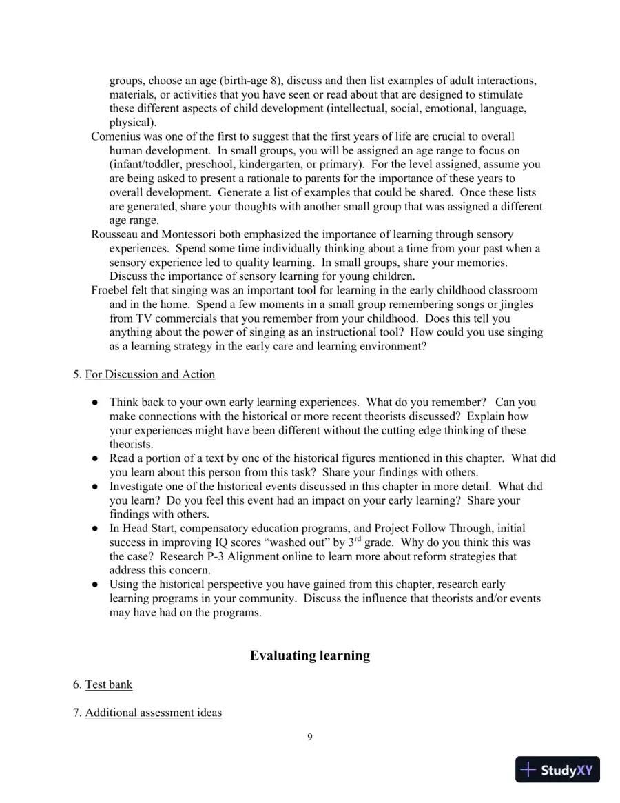 Class Notes for Teaching Young Children: An Introduction, 6th Edition, page 12