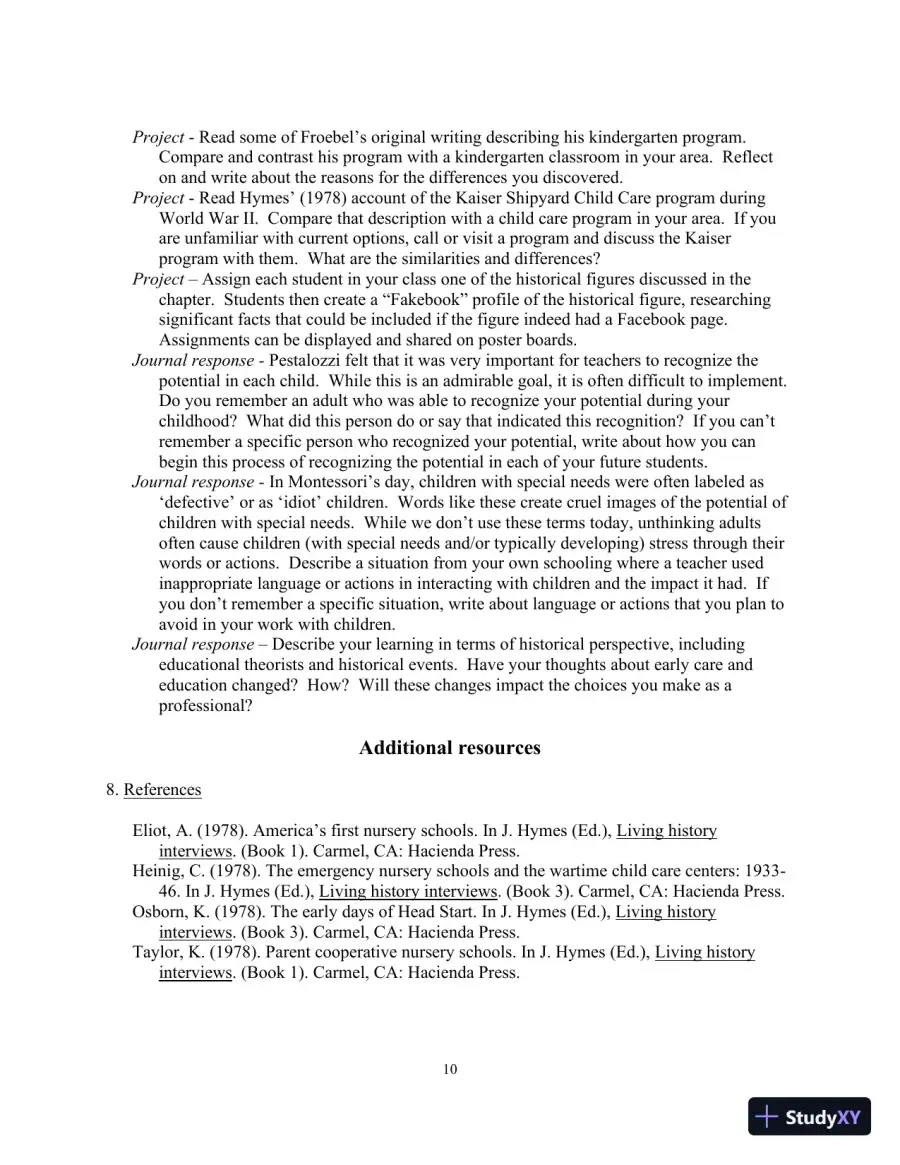 Class Notes for Teaching Young Children: An Introduction, 6th Edition, page 13