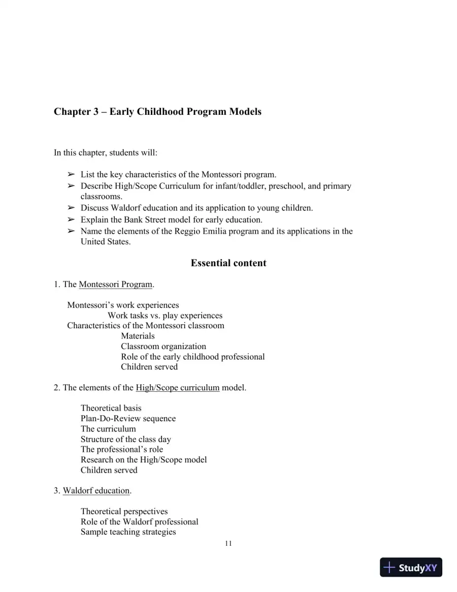 Class Notes for Teaching Young Children: An Introduction, 6th Edition, page 14