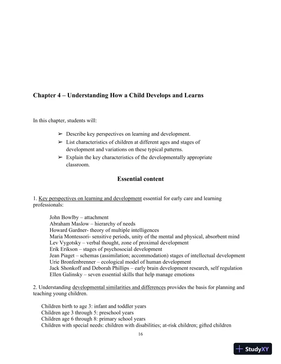 Class Notes for Teaching Young Children: An Introduction, 6th Edition, page 19