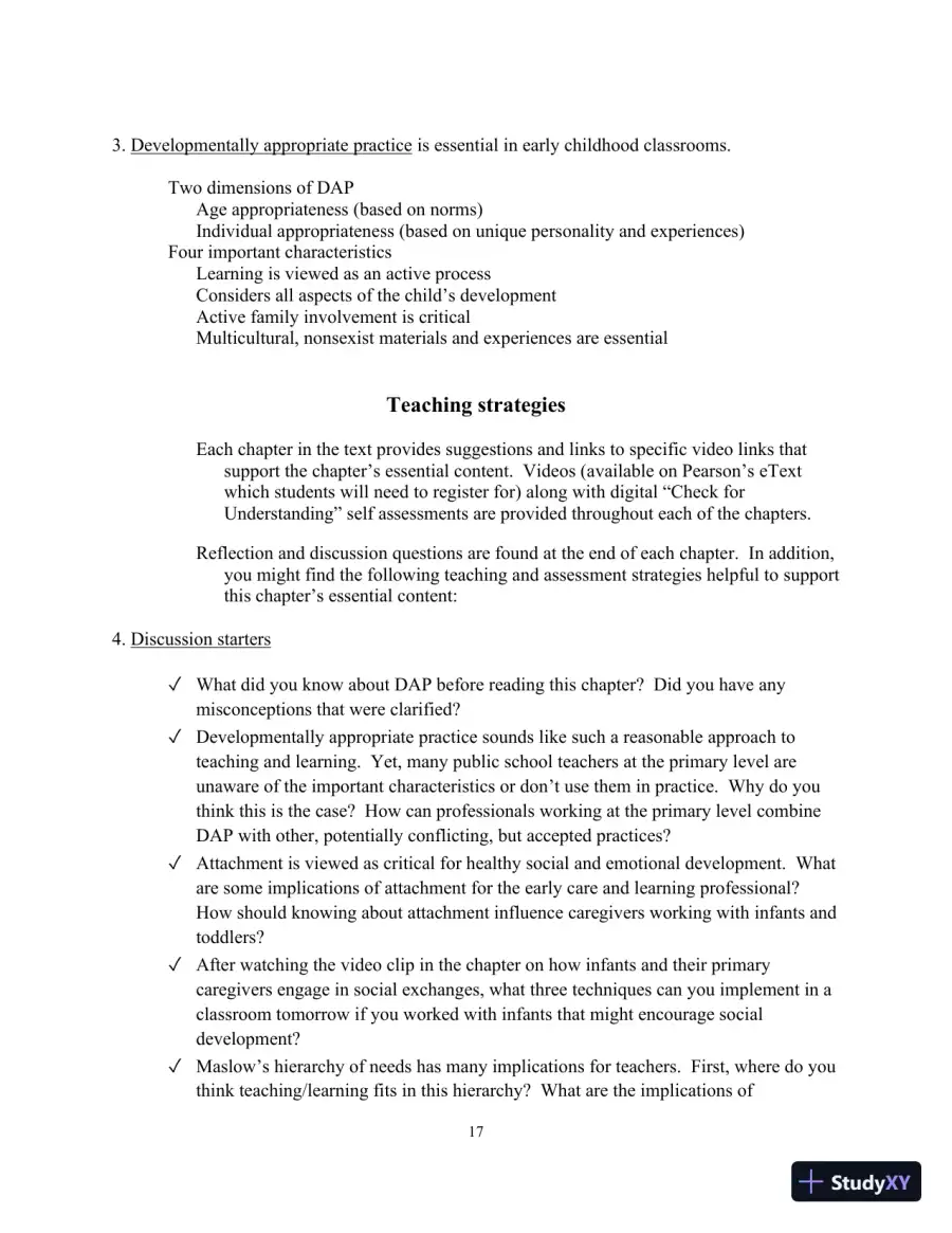 Class Notes for Teaching Young Children: An Introduction, 6th Edition, page 20