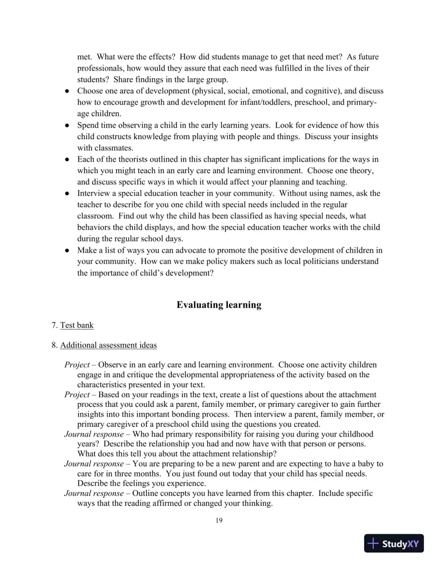 Class Notes for Teaching Young Children: An Introduction, 6th Edition, page 22