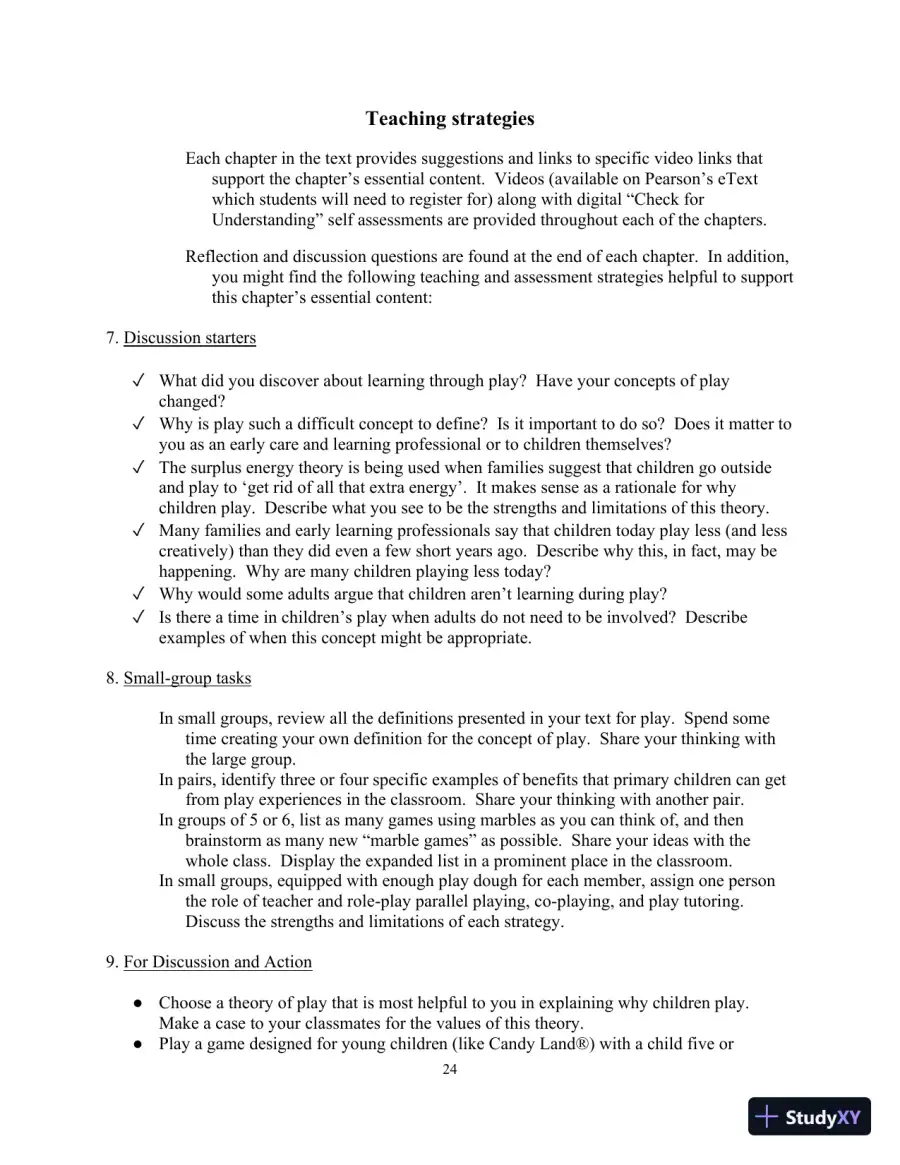 Class Notes for Teaching Young Children: An Introduction, 6th Edition, page 27