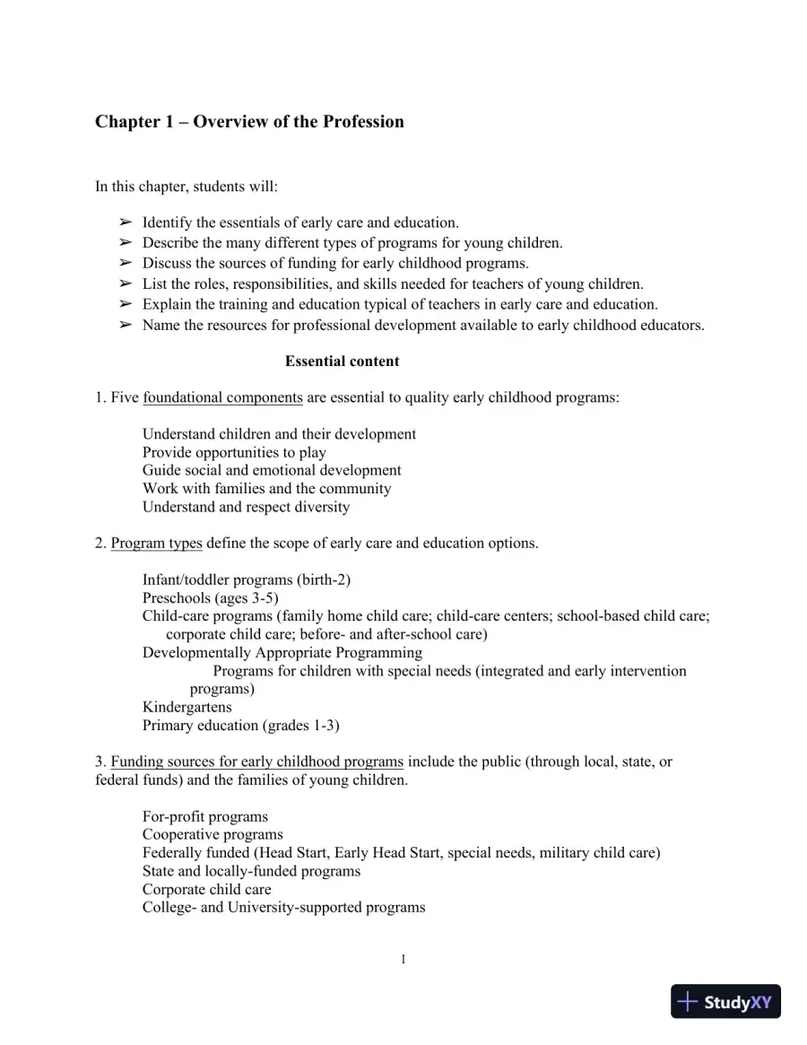 Class Notes for Teaching Young Children: An Introduction, 6th Edition, page 4