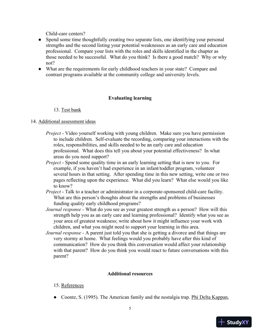 Class Notes for Teaching Young Children: An Introduction, 6th Edition, page 8