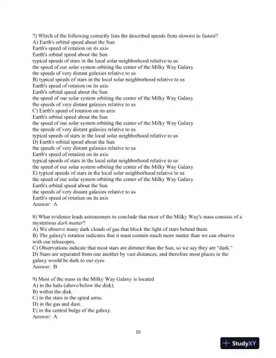 Test Bank for The Cosmic Perspective, 7th Edition - Page 11 preview image