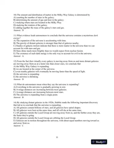 Test Bank for The Cosmic Perspective, 7th Edition - Page 12 preview image