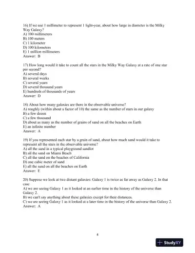 Test Bank for The Cosmic Perspective, 7th Edition - Page 5 preview image