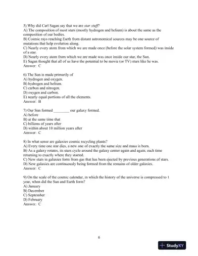 Test Bank for The Cosmic Perspective, 7th Edition - Page 7 preview image