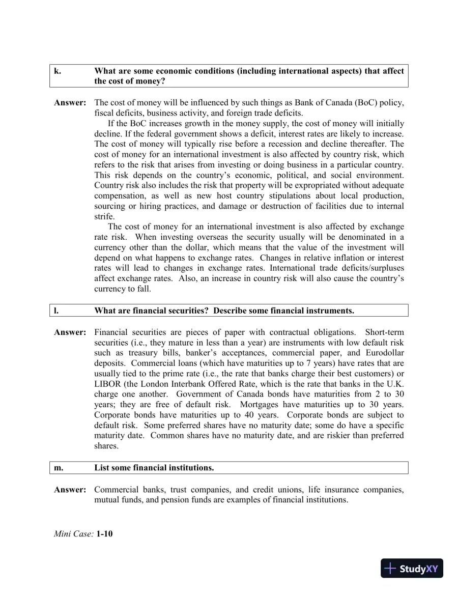 Financial Management: Theory And Practice, 2nd Edition Solution Manual, page 11