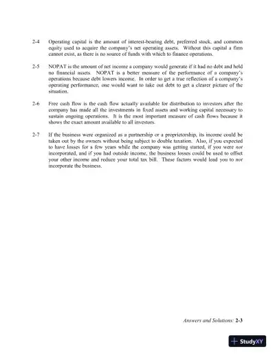 Financial Management: Theory And Practice, 2nd Edition Solution Manual - Page 15 preview image