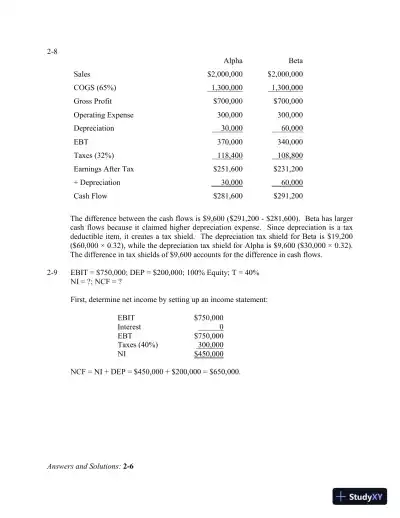 Financial Management: Theory And Practice, 2nd Edition Solution Manual - Page 18 preview image
