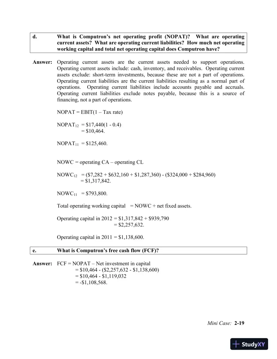 Financial Management: Theory And Practice, 2nd Edition Solution Manual, page 31