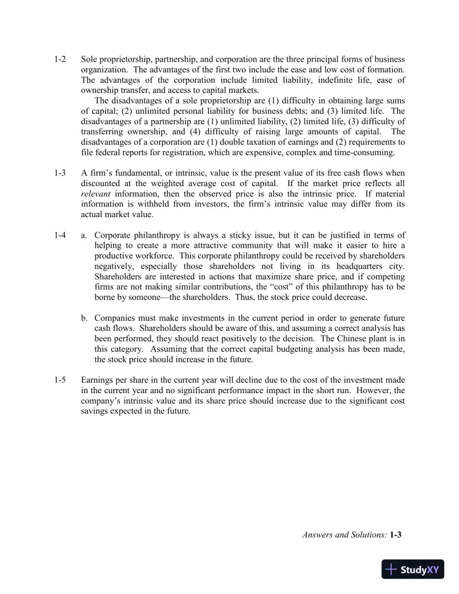 Financial Management: Theory And Practice, 2nd Edition Solution Manual, page 4