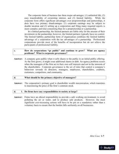 Financial Management: Theory And Practice, 2nd Edition Solution Manual - Page 8 preview image