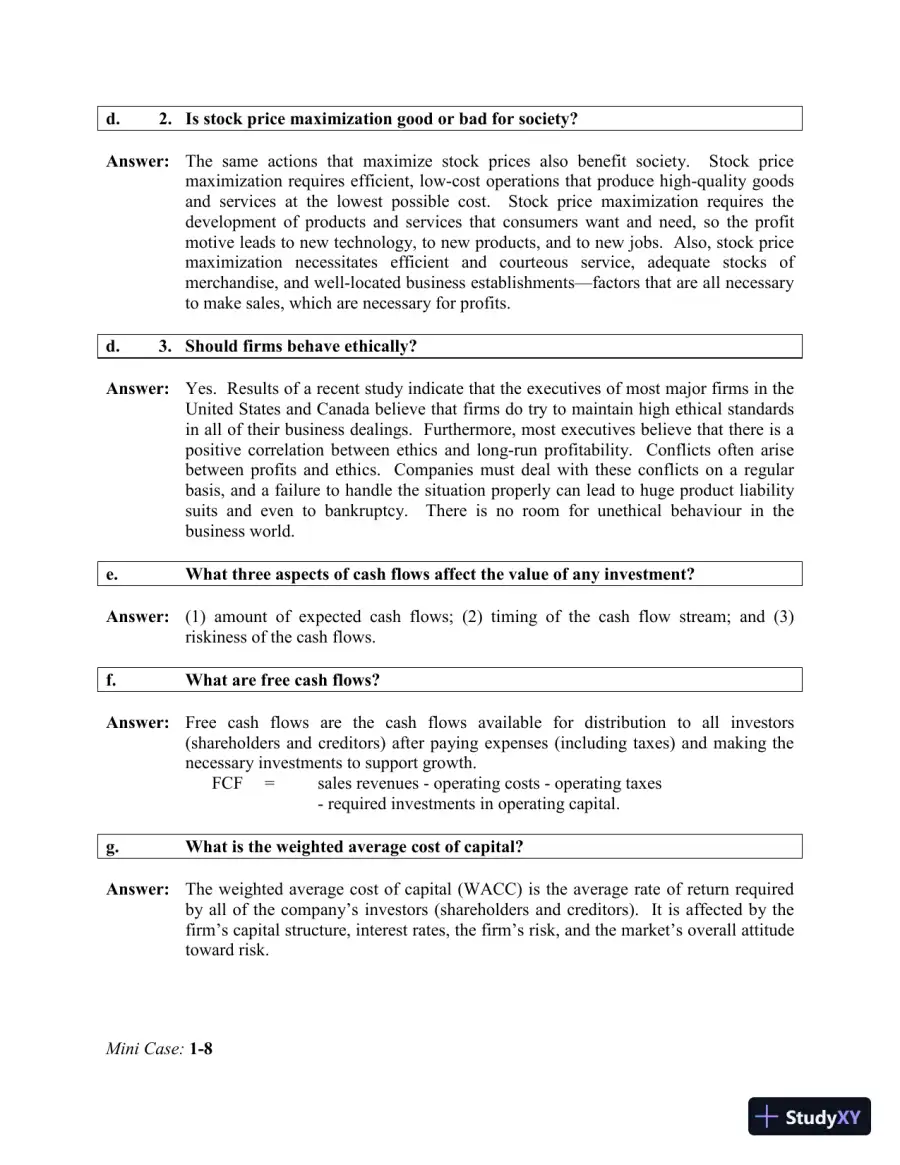 Financial Management: Theory And Practice, 2nd Edition Solution Manual, page 9