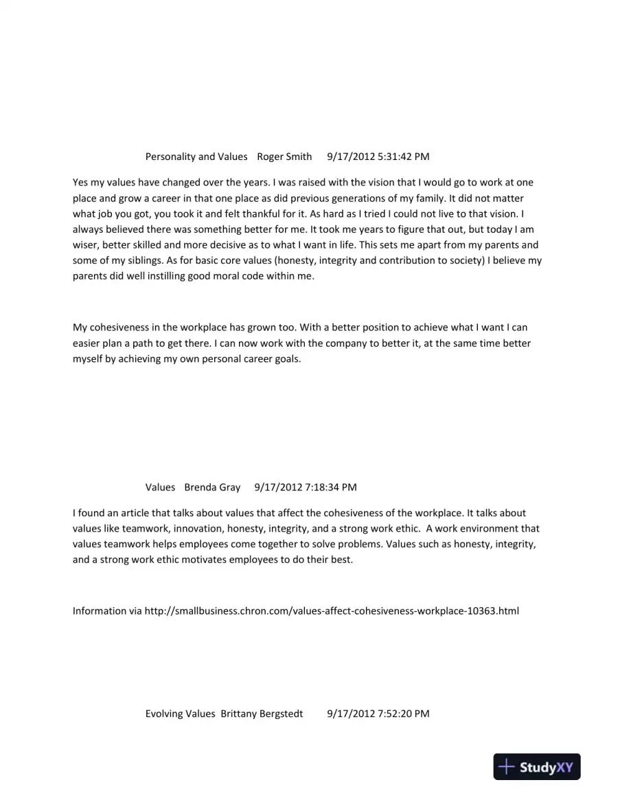 Generational Shifts: Values, Work Ethic, and the Impact of Technology on Today's Workforce, page 14