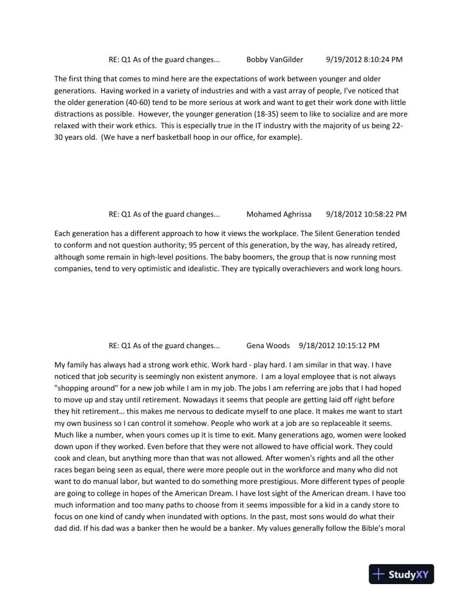 Generational Shifts: Values, Work Ethic, and the Impact of Technology on Today's Workforce, page 4