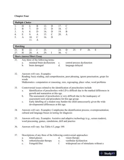 Teaching Students with Special Needs in Inclusive Settings, 5th Canadian Edition Test Bank - Page 12 preview image