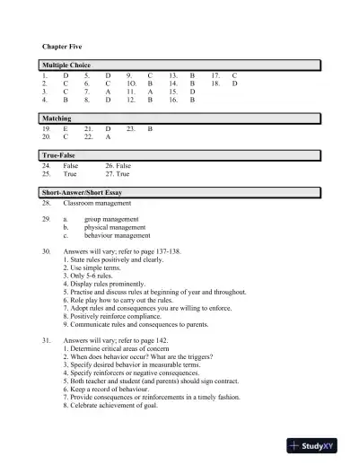 Teaching Students with Special Needs in Inclusive Settings, 5th Canadian Edition Test Bank - Page 14 preview image