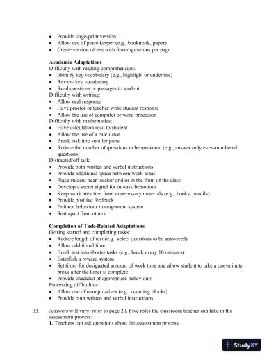 Teaching Students with Special Needs in Inclusive Settings, 5th Canadian Edition Test Bank - Page 3 preview image